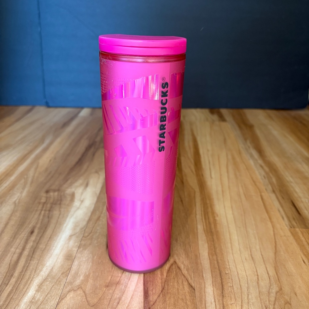 Starbucks 2021 Christmas Holiday Hot Pink Tumbler 16 oz